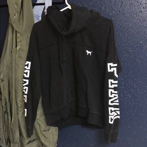 Black vs pink hoodie